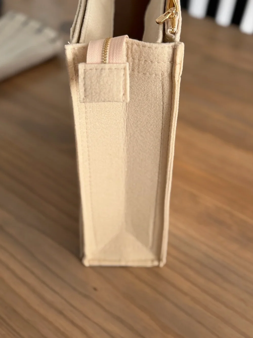 Chloe Woody Large Insert Caddy in Beige